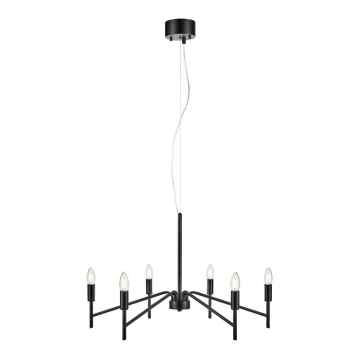 Markslöjd 108209 - Suspension filaire MONARCH 6xE14/18W/230V noire