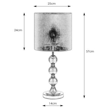 Markslöjd 108574 - Lampe de table OCTO 1xE27/40W/230V noir/doré