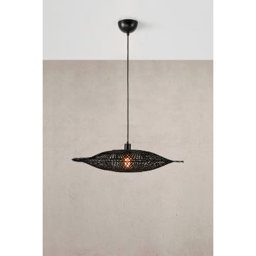 Markslöjd 108671 - Suspension filaire KUMO 1xE27/40W/230V noir/bambou