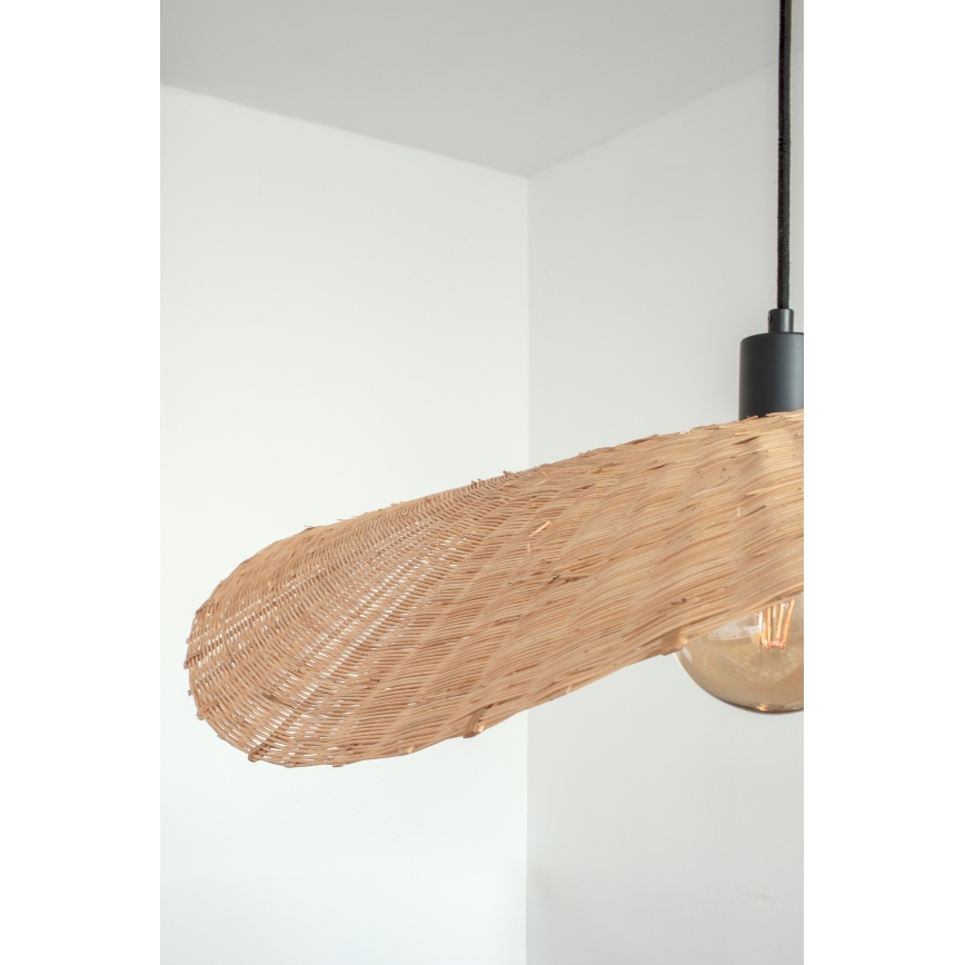 Markslöjd 108677 - Suspension filaire RAYO 1xE27/40W/230V beige/bambou