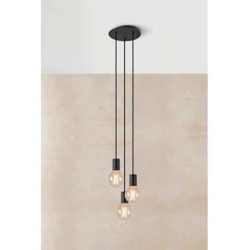 Markslöjd 108733 - Suspension filaire CIELO 3xE27/40W/230V noir