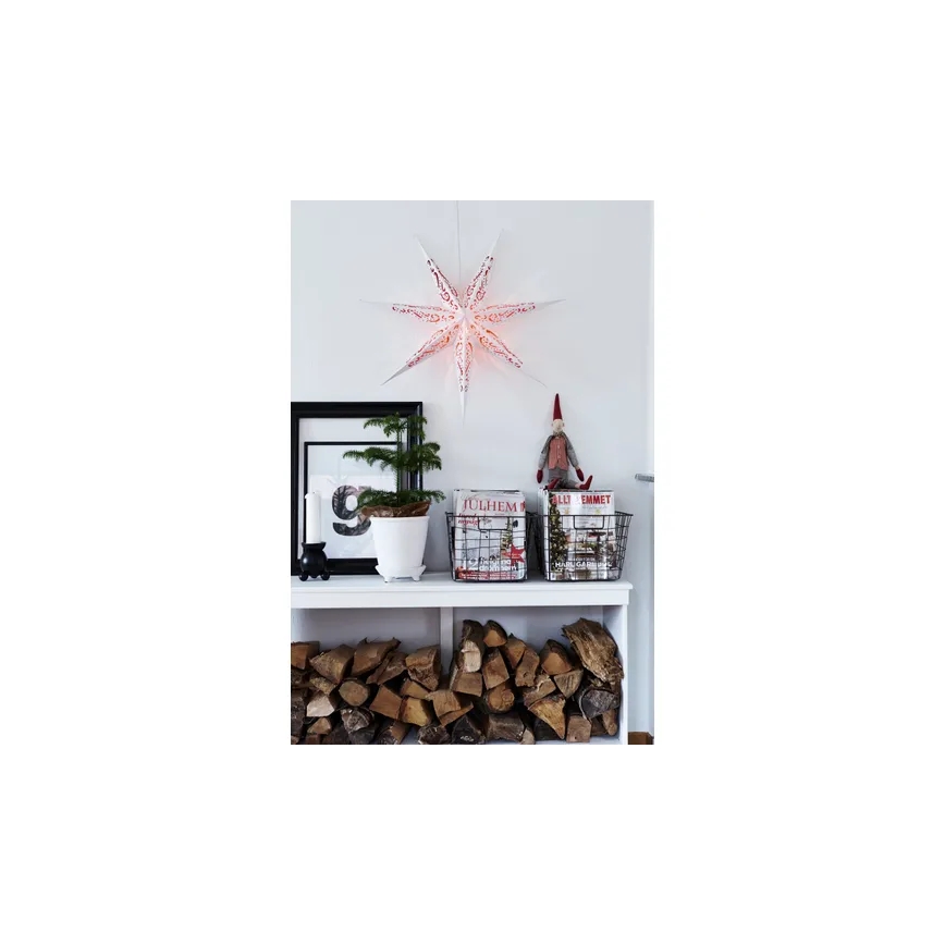 Markslöjd 703553 - Décoration de Noël ELIN 1xE14/25W/230V blanc/rouge 75 cm