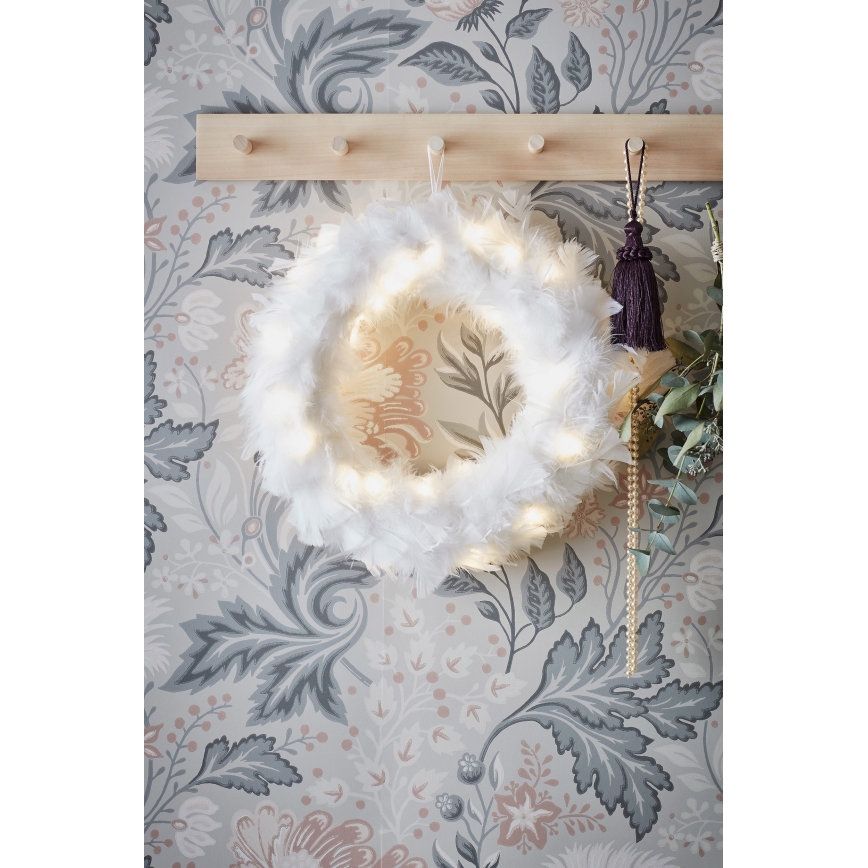 Markslöjd 705290 - Couronne de Noël FEATHER LED/1,2W/3xAA d. 35 cm