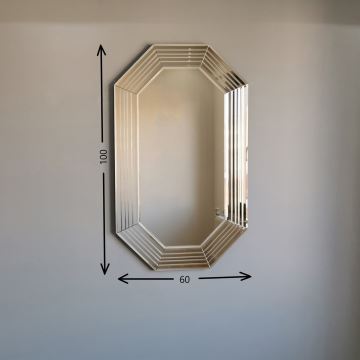 Miroir mural 60x100 cm bronze