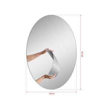 Miroir mural avec un rétroéclairage LED BELROSA 60x40 cm blanc