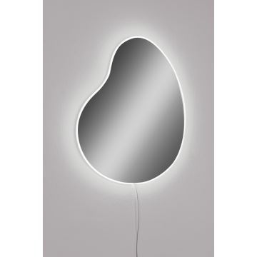 Miroir mural avec un rétroéclairage LED GLENIA 52x62 cm blanc