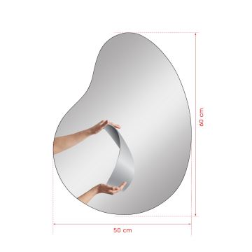 Miroir mural avec un rétroéclairage LED GLENIA 52x62 cm blanc