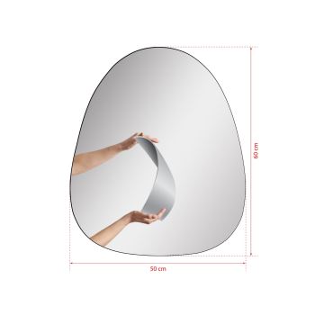 Miroir mural avec un rétroéclairage LED QUIPPY 52x62 cm blanc