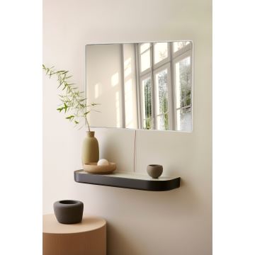 Miroir mural avec un rétroéclairage LED RECTANGULAR 60x40 cm blanc