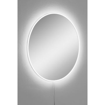 Miroir mural avec un rétroéclairage LED ROUND d. 40 cm blanc