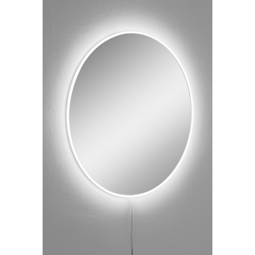 Miroir mural avec un rétroéclairage LED ROUND d. 40 cm blanc