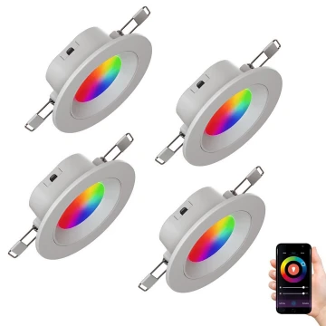 Nanoleaf - LOT x4 Suspension LED RGBW à intensité variable ESSENTIALS LED/6W/230V 2700-6500K CRI 90 Wi-Fi