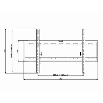 Support mural fixe pour TV 42-70