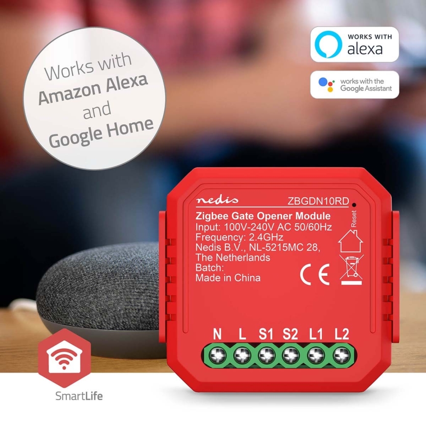 Interrupteur de porte de garage connecté SmartLife Zigbee Tuya