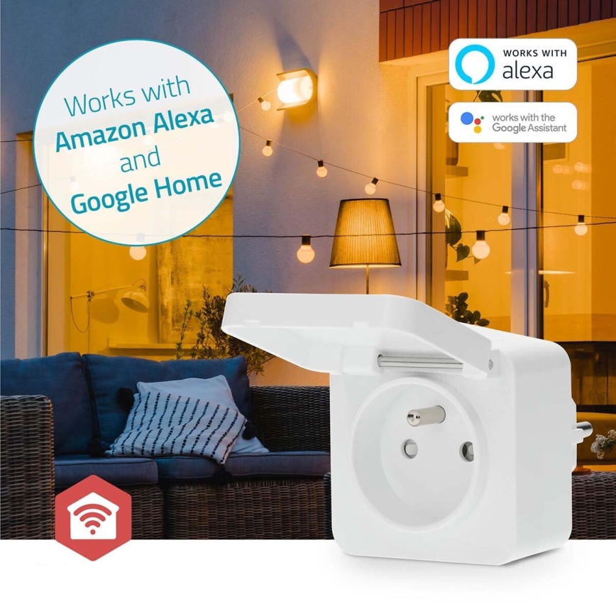 Prise connectée Smartlife 3680W/230V/ Type E/16A Wi-Fi Tuya IP44