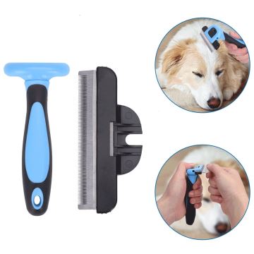 Nobleza - Brosse pour chiens et chats bleu 10,5 cm