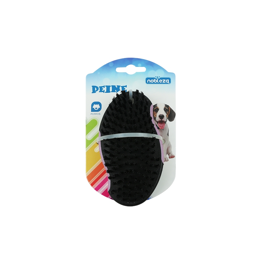 Nobleza - Brosse pour chiens violet 12,5 cm