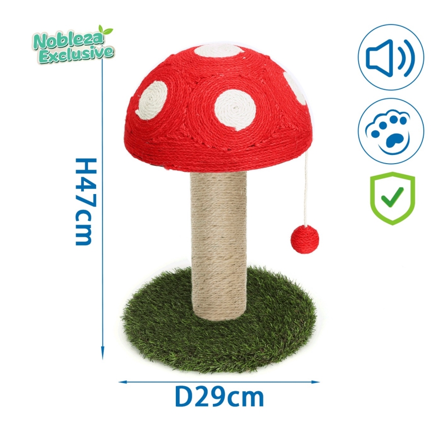 Nobleza - Griffoir pour chat 47x29cm champignon