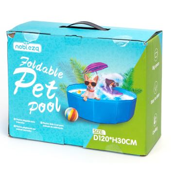 Nobleza - Piscine pliable pour chiens d. 1,2 m