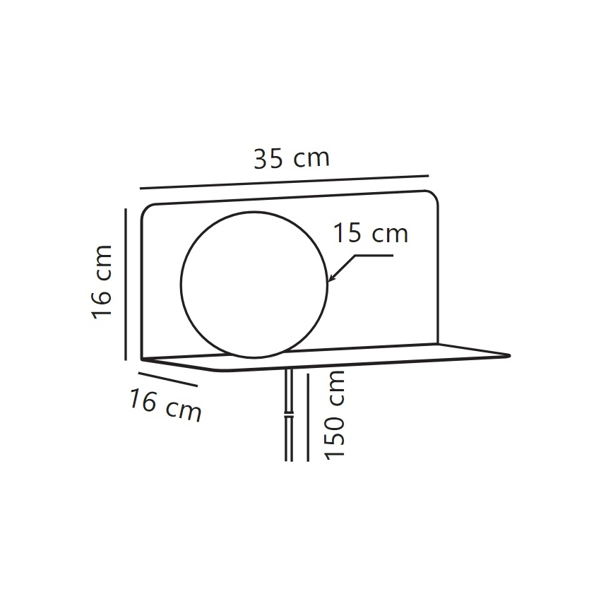 Nordlux - Applique murale avec étagère LILIBETH 1xE14/25W/230V blanc