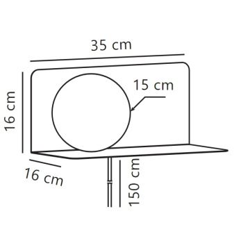 Nordlux - Applique murale avec étagère LILIBETH 1xE14/25W/230V bleu