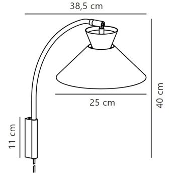 Nordlux - Applique murale DIAL 1xE27/40W/230V blanc