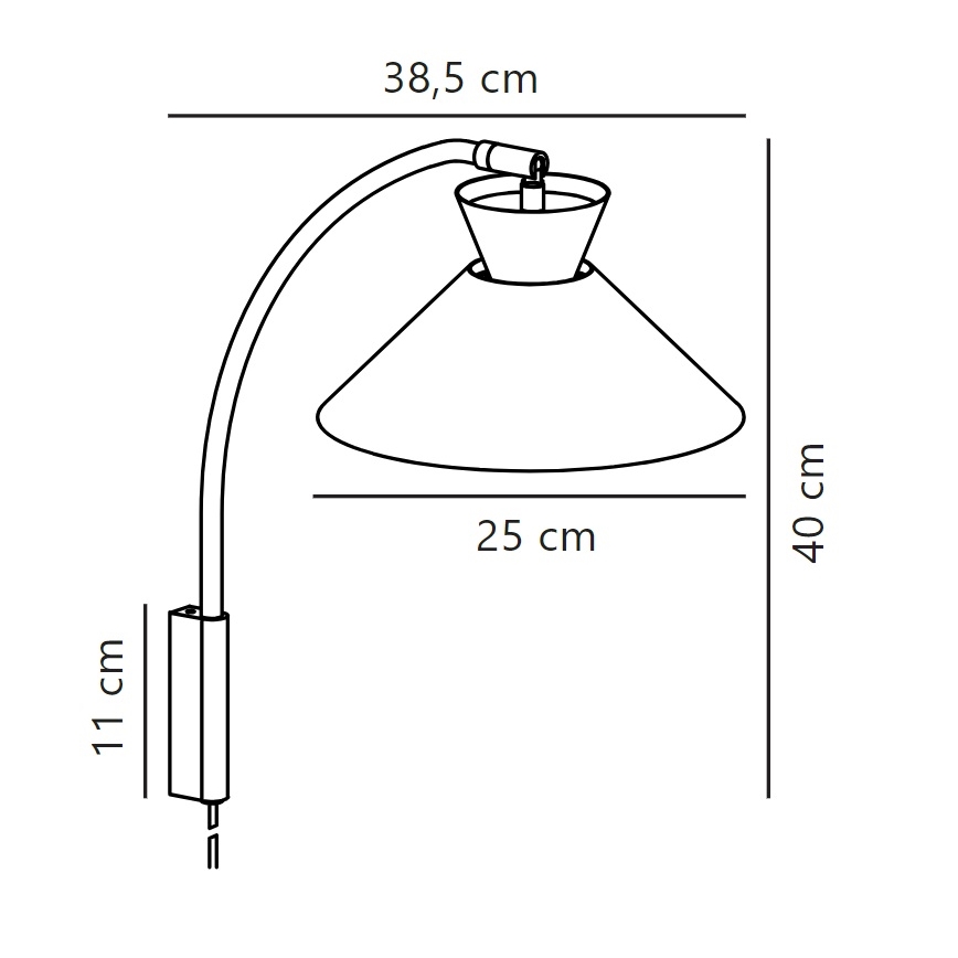 Nordlux - Applique murale DIAL 1xE27/40W/230V blanc