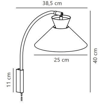 Nordlux - Applique murale DIAL 1xE27/40W/230V noir