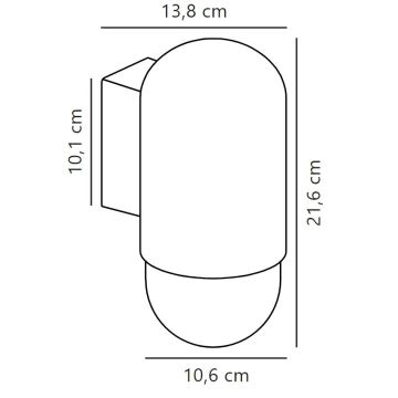 Nordlux - Applique murale extérieure HEKA 1xE27/60W/230V IP54 noir