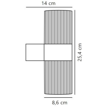 Nordlux - Applique murale extérieure KYKLOP 2xGU10/25W/230V IP54 noir