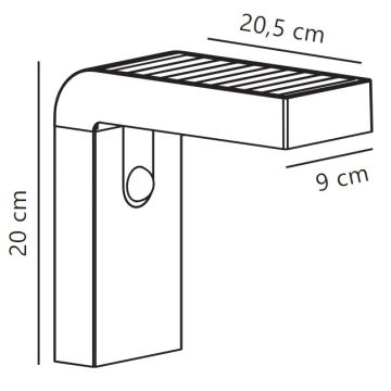 Nordlux - Applique murale solaire avec détecteur ALYA LED/5W/3,7V IP44