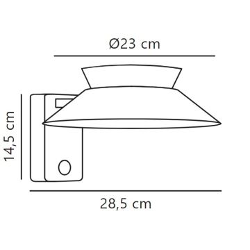 Nordlux - Applique murale solaire avec détecteur JUSTINA LED/5W/3,7V IP44