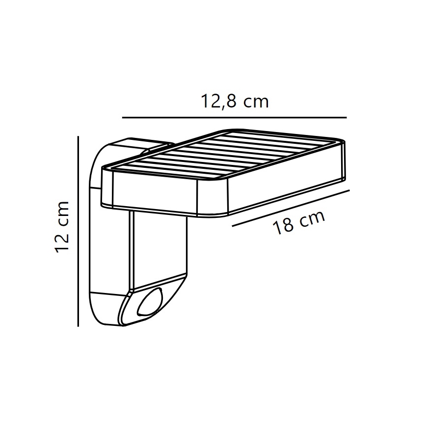 Nordlux - Applique murale solaire avec détecteur RICA LED/5W/3,7V IP44 angulaire