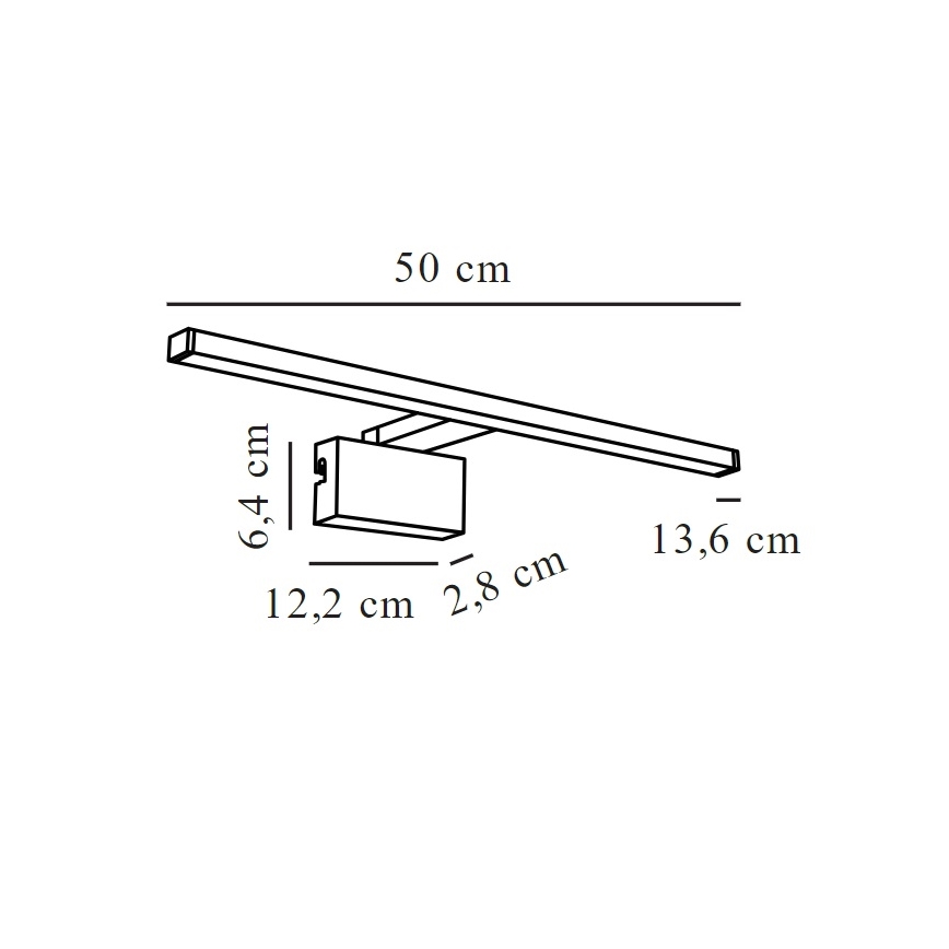 Nordlux - Éclairage de miroir salle de bain MARLEE LED/8,9W/230V IP44 3000K 50 cm chrome brillant