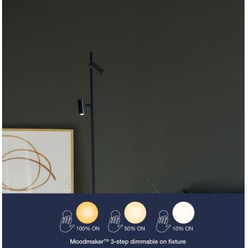 Nordlux - Lampadaire à intensité variable OMARI 2xLED/3,2W/230V noir