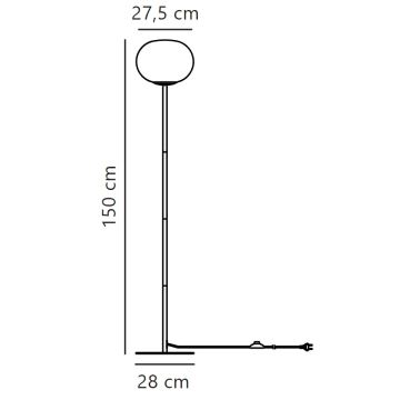 Nordlux - Lampadaire ALTON 1xE27/25W/230V doré