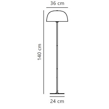 Nordlux - Lampadaire CERA 1xE27/60W/230V doré