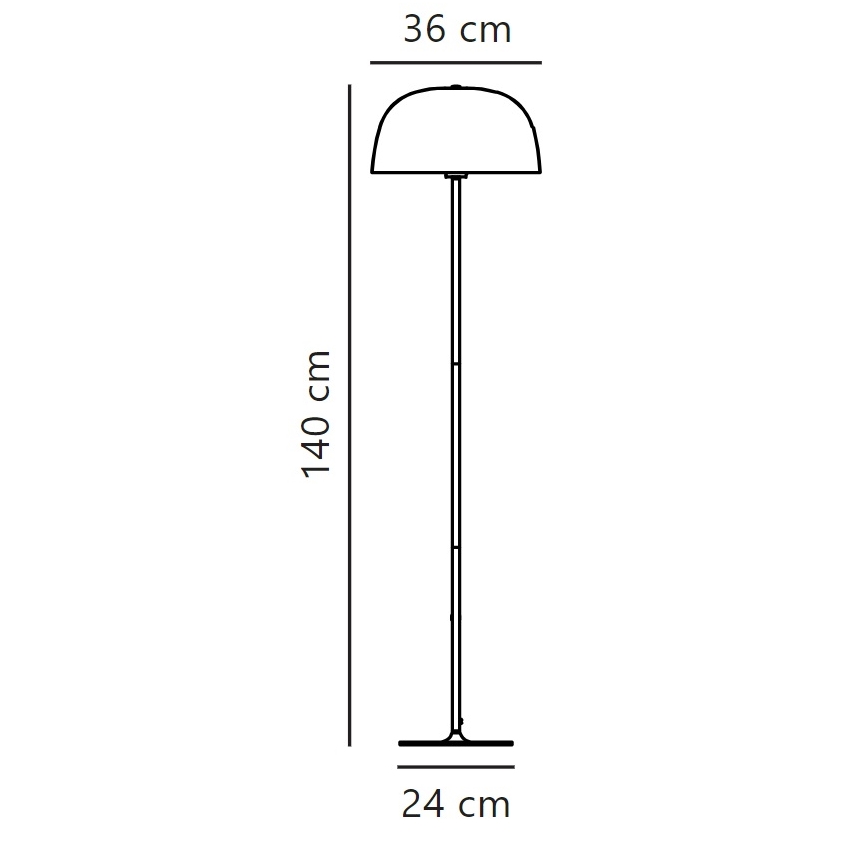 Nordlux - Lampadaire CERA 1xE27/60W/230V doré