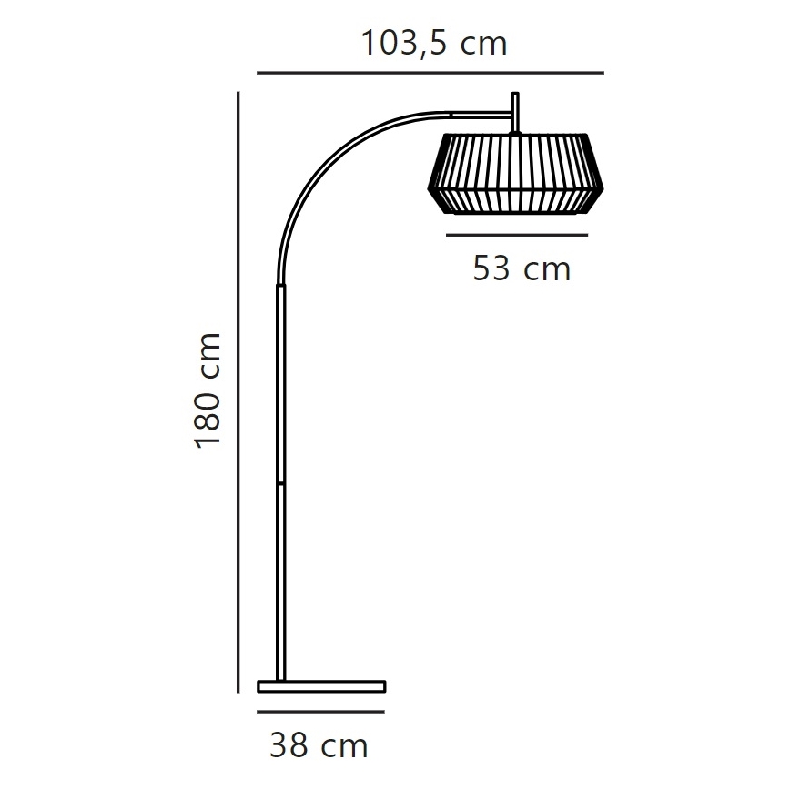 Nordlux - Lampadaire DICTE 1xE27/60W/230V noir/blanc