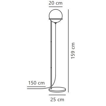 Nordlux - Lampadaire WILSON 1xG9/5W/230V noir