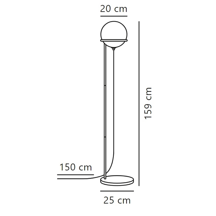 Nordlux - Lampadaire WILSON 1xG9/5W/230V noir