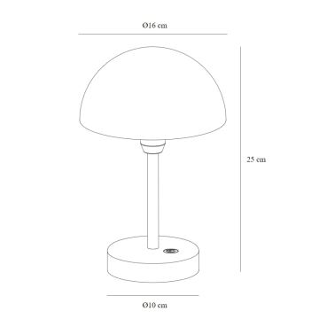 Nordlux - Lampe de table extérieure à intensité variable rechargeable ELLEN LED/2,8W/3,7V IP44 beige