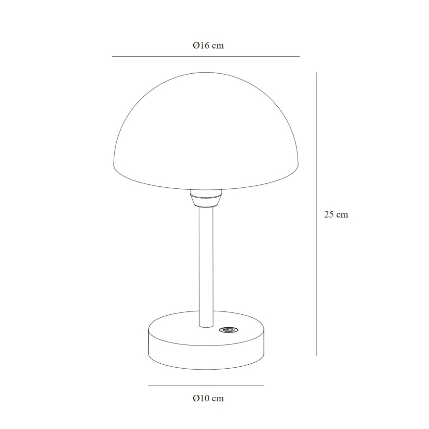 Nordlux - Lampe de table extérieure à intensité variable rechargeable ELLEN LED/2,8W/3,7V IP44 beige