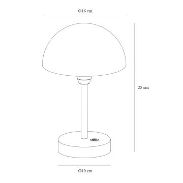 Nordlux - Lampe de table extérieure à intensité variable rechargeable ELLEN LED/2,8W/3,7V IP44 noir