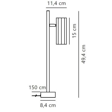 Nordlux - Lampe de table ALANIS 1xGU10/15W/230V noir