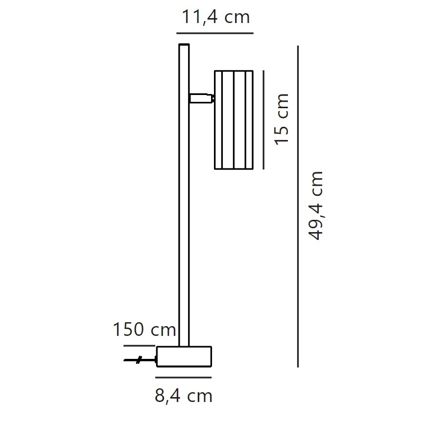 Nordlux - Lampe de table ALANIS 1xGU10/15W/230V noir