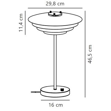 Nordlux - Lampe de table BRETAGNE 1xG9/25W/230V anthracite