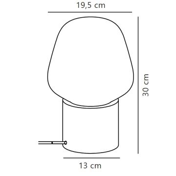 Nordlux - Lampe de table CHRISTINA 1xE27/25W/230V béton/gris