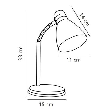 Nordlux - Lampe de table CYCLONE 1xE14/15W/230V blanc