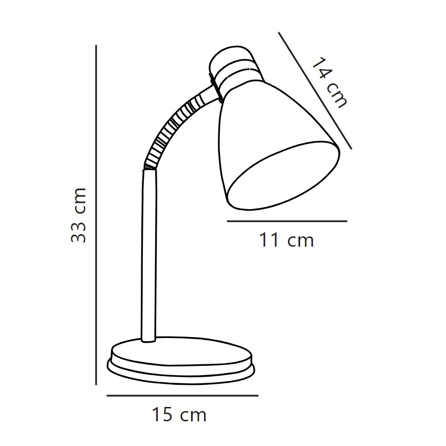 Nordlux - Lampe de table CYCLONE 1xE14/15W/230V noir